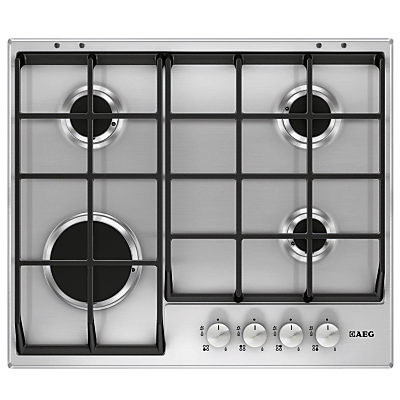 AEG HG654350SM Gas Hob, Stainless Steel